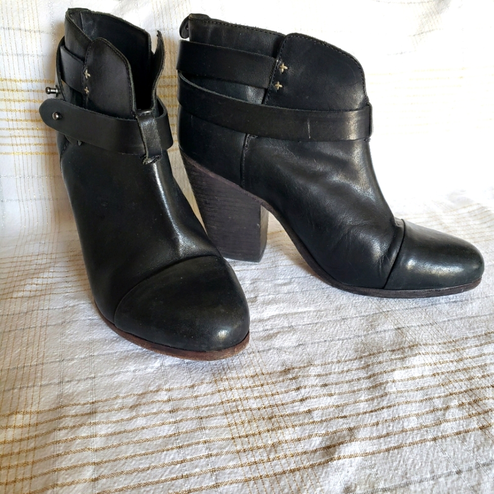 Rag & bone black leather Harrow boots 38/7.5
